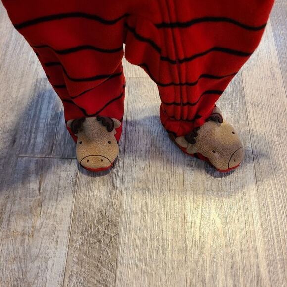 Carter's Child of Mine newborn puppy dog striped footie pajamas - Picture 2 of 5